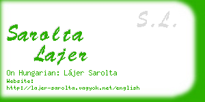 sarolta lajer business card