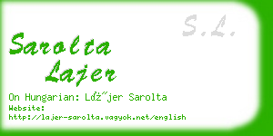 sarolta lajer business card